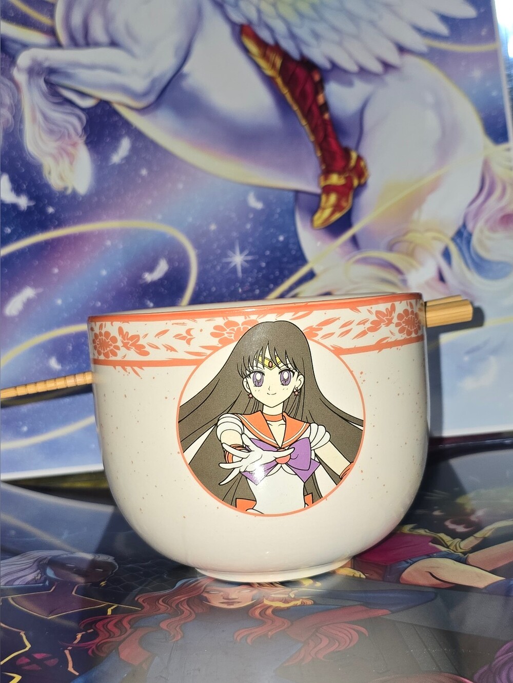 Sailor Moon Ramen Bowl with Chopsticks - Sailor Mars